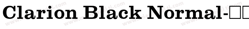 Clarion Black Normal字体转换
